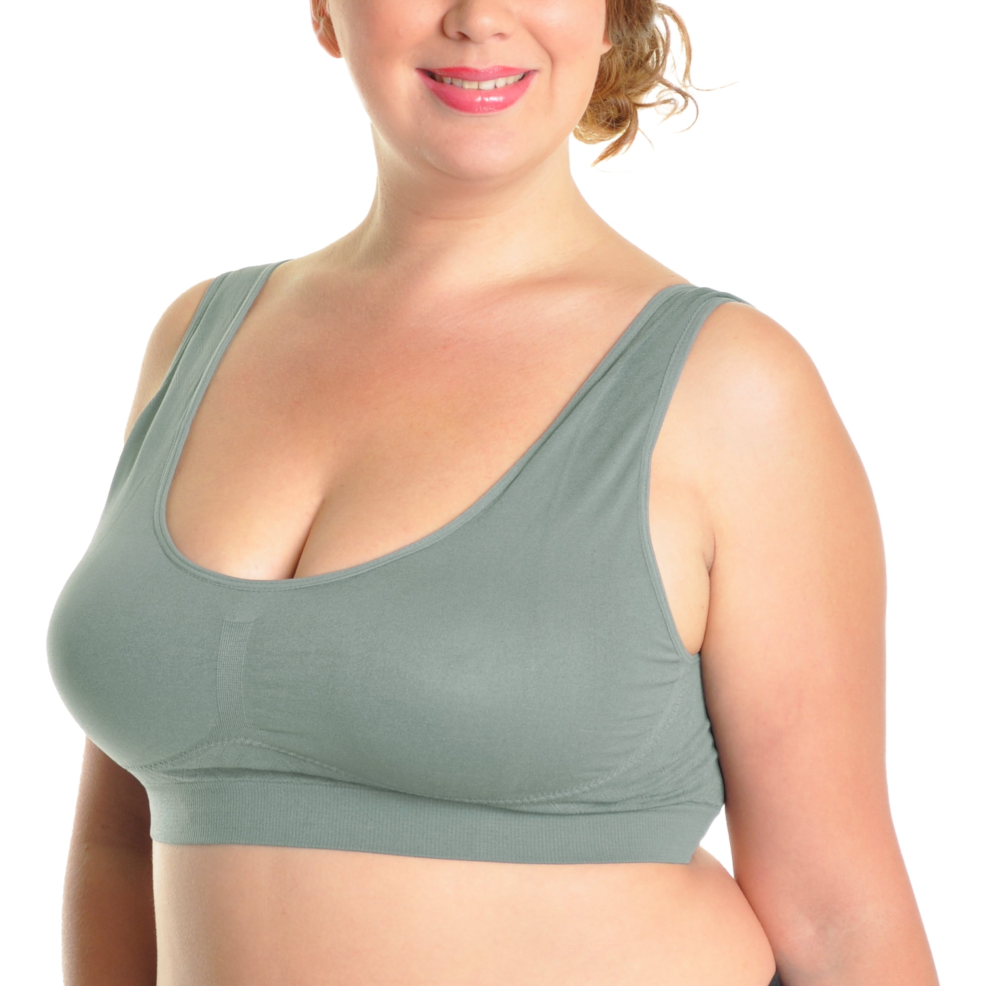 Angelina Wire-Free Seamless Classic U-Back Bralettes (6-Pack)