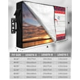 thumbnail image 2 of Cute Gnomes Celebration Outdoor TV Cover 40 to 43 Inch Weatherproof, Retro Wooden Star American Flag Day 600D Oxford TV Covers with Waterproof Zipper, Outside Flat TV Screen Protector 40"Wx25"Hx4.5"D, 2 of 7