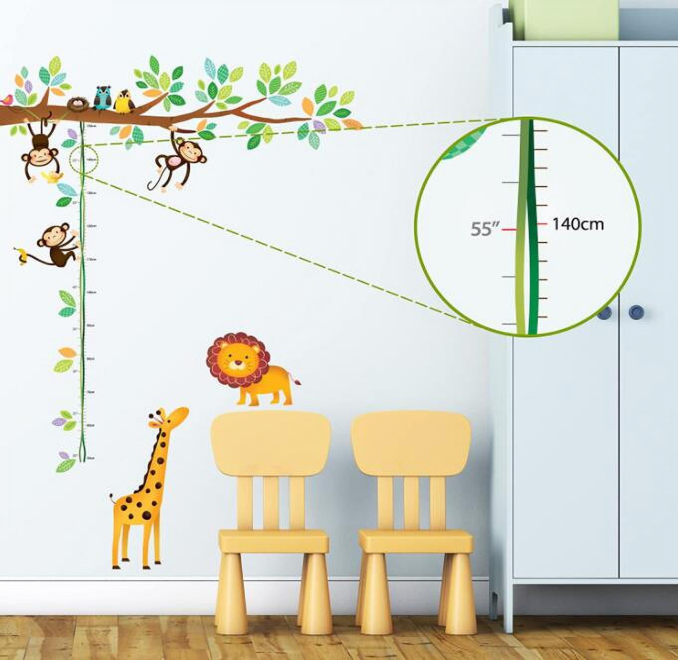 40 Stickers Included Height Chart Jungle Design Free Postage 