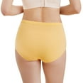 thumbnail image 3 of Xmarks Women's Over Bump Maternity Underwear High Waist Seamless Pregnancy Briefs Panties Multi-Pack Yellow 2XL, 3 of 12