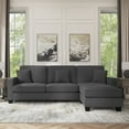 thumbnail image 2 of Bush Furniture Stockton Sectional Couch with Reversible Chaise by  Light Gray Microsuede Fabric, 2 of 3