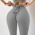thumbnail image 4 of Pantalones Largos de Yoga Para Damas Pantalones de Chándal de Yoga Con Lazo Trasero de Color Sólido A La Moda Y Cómodos Odeerbi ODB-4, 4 of 4