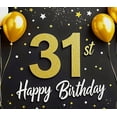 thumbnail image 3 of Glittery 31st Birthday Background Banner with Balloons and Stars Party Decors for Birthday Party Photography Props Backdrop Happy Birthday Celebrations, 3 of 7