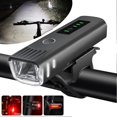 thumbnail image 2 of USB Rechargeable Bike Front Light 1500mah Battery 4 Modes for Mountain Biking, 2 of 5