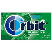 Orbit Sugar Free Chewing Gum Spearmint14.0ea Pack of 2