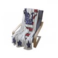 thumbnail image 4 of American Flag Soft Flannel Fleece Throw Blanket, Sketch Patriotic Bald Eagle National Majestic Emblem Symbolic Image Art, Cozy Plush for Indoor and Outdoor Use, 60" x 80", Red Blue, by Ambesonne, 4 of 6
