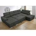 thumbnail image 4 of Modern Grey U Shaped Sectional Sofa with Storage Chaise and Reversible Modular Design, 128", 4 of 15