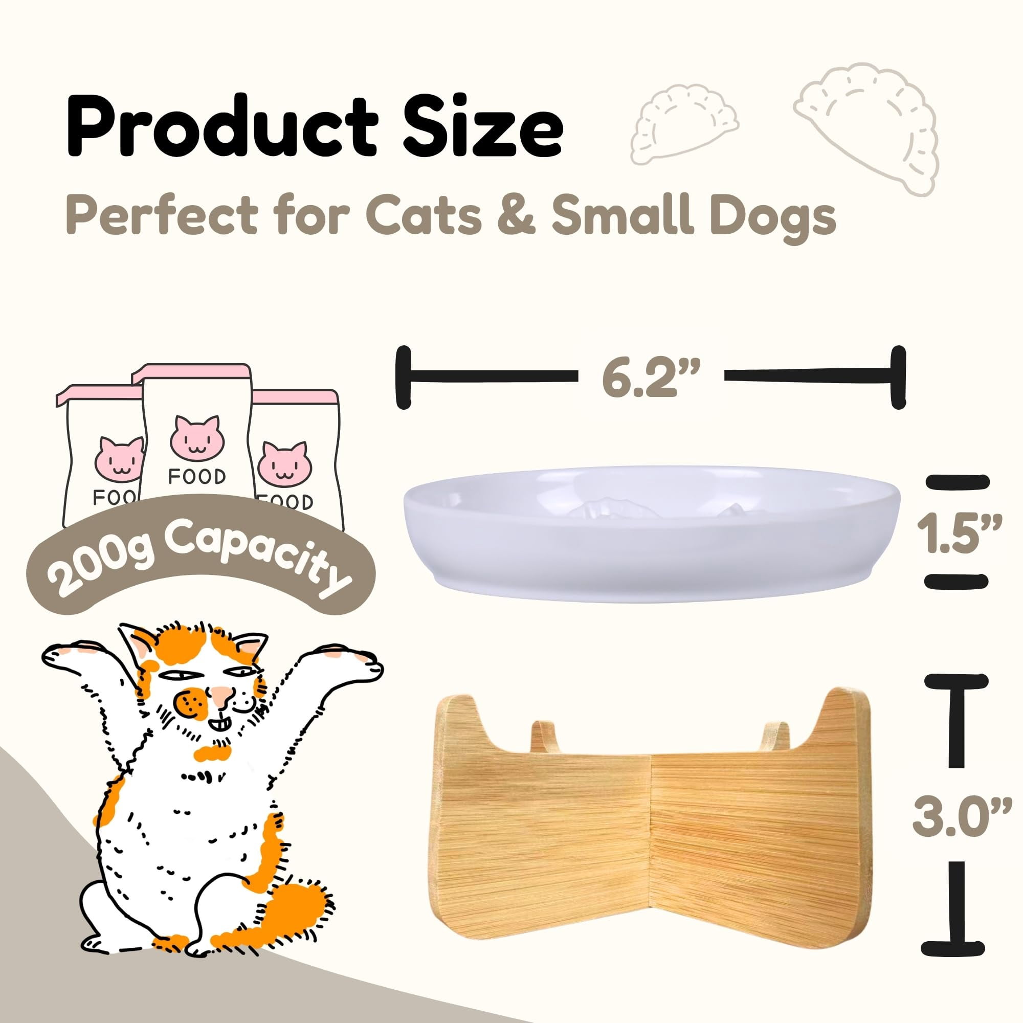 Slow Feeder Cat Bowl with Stand - Unbreakable Elevated Slow Feeder Bowl for Cats - Melamine Puzzle Raised Cat Food Bowl - Whisker Friendly & Wet & Dry Food- Dishwasher Safe & Non Slip (Green