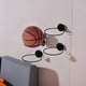 thumbnail image 3 of 4 Piezas Estante de Almacenamiento de Hierro para Baloncesto, Fútbol, Voleibol, Estante de Almacenamiento de Pared para el Hogar, Estante de Bolas Montado en la Pared, 3 of 5