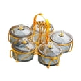 thumbnail image 4 of yotijay Appetizer Serving Tray Candy and Nut Dishes Luxury Dry Fruit Tray with Lid Snack gray, 4 of 9
