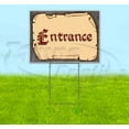 thumbnail image 1 of Medieval Fair Entrance Red Scroll (18" X 24") Yard Sign, Includes Metal Step Stake, 1 of 6