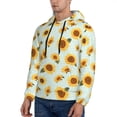 thumbnail image 3 of Daiia Vintage White Polka Dot Sunflower for Men's Fashion Hoodies & Sweatshirts with Kangaroo Pocket Hooded Sweatshirt Breathable & Moisture Wicking-XX-Large, 3 of 7