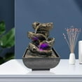 thumbnail image 3 of Langgg 3-Tier Desktop Water Fountain Decor W/LED US Crafts Table 110 V Mini Tabletop Fountain , Simple BUT Elegant B, 3 of 9