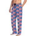 thumbnail image 5 of Top-kevin Usa Flags Waving Pajama Pants Mens Lounge Pants Super Soft Men Pajama Bottoms with Drawstring Pockets Size S, 5 of 13