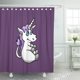 thumbnail image 1 of Cortina de Ducha ABPHQTO Morado Lila Bebé Unicornio Blanco Potro Caballo 160x180 cm, 1 of 1