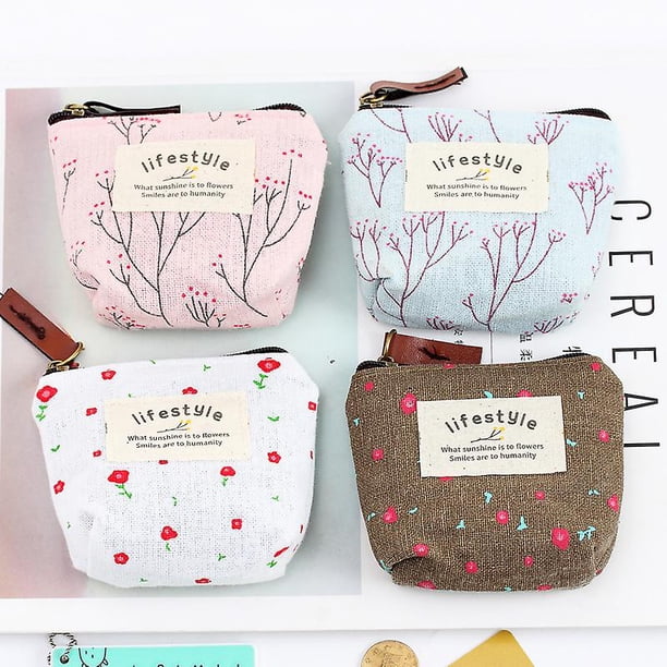 Neceser multifuncional LIUYMXG de lona con motivos florales 4 piezas