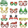 thumbnail image 1 of 12PCS Christmas Glasses Frames, Christmas Decoration Glitter Party Glasses Frames for Christmas Party Christmas Dinner Photos Booth, 1 of 7