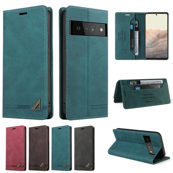 For Google Pixel 7 /7 Pro Case Cover,Shockproof Leather RFID Blocking Card Pocket Wallet Stand Case