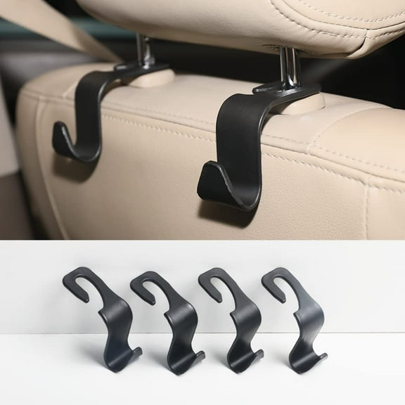 4 Pack Car Seat Headrest Hook,Use To Hang Handbags, Computer Bags,Clothes, Coats, Takeaway Bags, Diaper Bags,Universal Fits For Vehicle Car,Set of 4