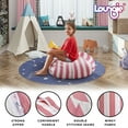 thumbnail image 2 of Loungie Pink Bean Bag Covers - Microfiber | Storage | Stuffed Animal 32"x32", 2 of 8