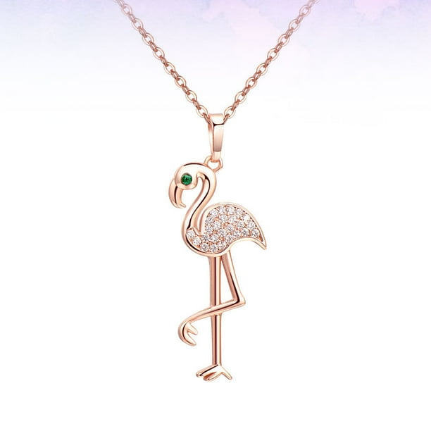 Flamingo deals gold necklace