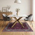 thumbnail image 3 of ODIKA Pink Stripe Spotted Print Border Mixed Bold Striped Zebra Leopard Refined for Dining Room, Under Table, Home Office, Non-Slip Chair-Friendly, 3 of 7
