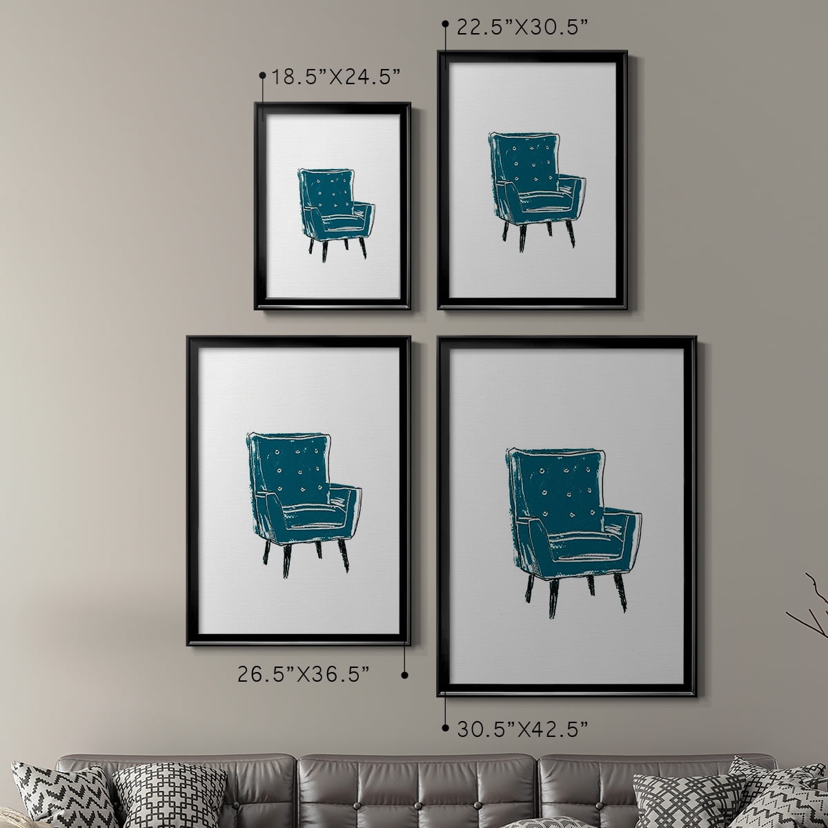 Take a Seat VII Premium Framed Print, in Gold, Black, or Silver - Ready to Hang