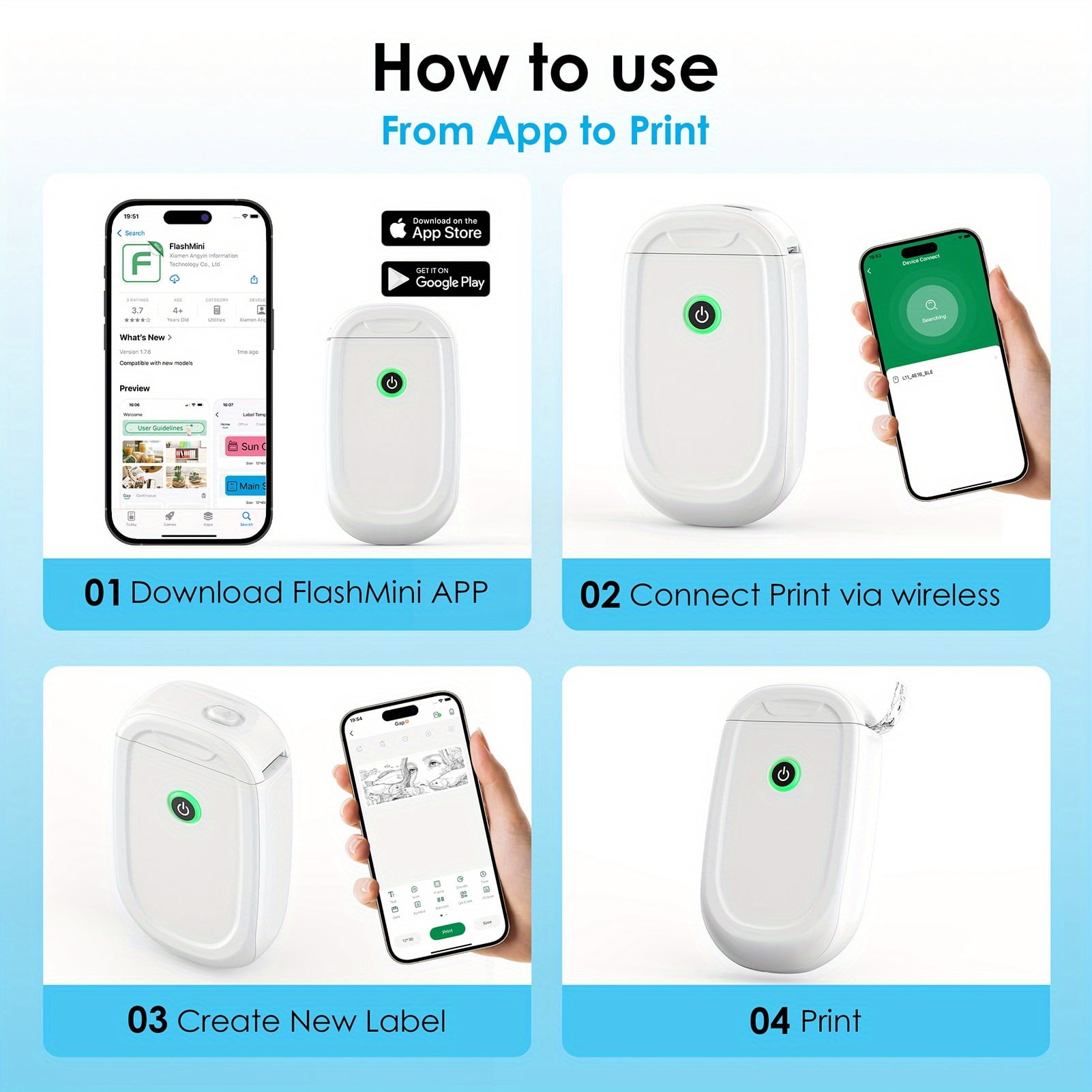 Single Unit Compact Thermal Label Printer with Integrated Printing Paper, a Mini Ink-Free Sticker Creator Suitable for Home And Educational Use