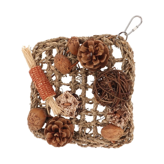 Bird Climbing Net, Multipurpose Bird Woven Net Decorative Natural For Small Bird For Cockatiel For Lovebird
