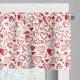 thumbnail image 3 of Ambesonne Valentines Valance Pack of 2, Red and White Sketch, 54"X12", Scarlet White, 3 of 5