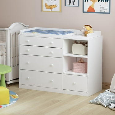 Kerrogee Premium White 5-Drawer Dresser with Baby Changing Table by  - 47.2"L