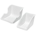 thumbnail image 3 of Crystalia Plastic Dish Holder Organizer Set for Kitchen, 2 Piece Holder for Dishes, Large Compact Plate Drying Rack, BPA Free Kitchen Strainer Set of 2, Utensil Holder for Cutlery, (White), 3 of 7