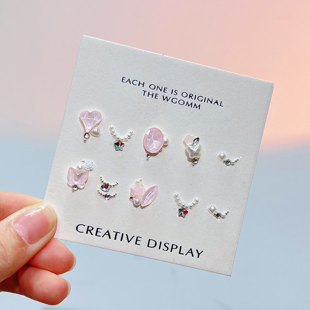 Paquete Mixto Nuevo Estilo De Manicura Material De Fondo Puntiagudo De Diamante Hermosa Niña Uñas Hechas A Mano Caja Del Tesoro Aurora Ladrón Transparente