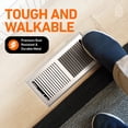 thumbnail image 6 of 4X12 Floor Vent Covers Floor Register with Mesh Cover Trap, Heat and Air, Walkable Metal Floor Vent for HVAC Duct, Contemporary, Satin Nickel, 6 of 7