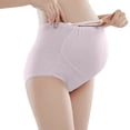 thumbnail image 3 of Frostluinai Women's Over The Bump Maternity Briefs High Waist Cotton Adjustable Waistband Belly Support Pregnancy Panties, 3 of 9