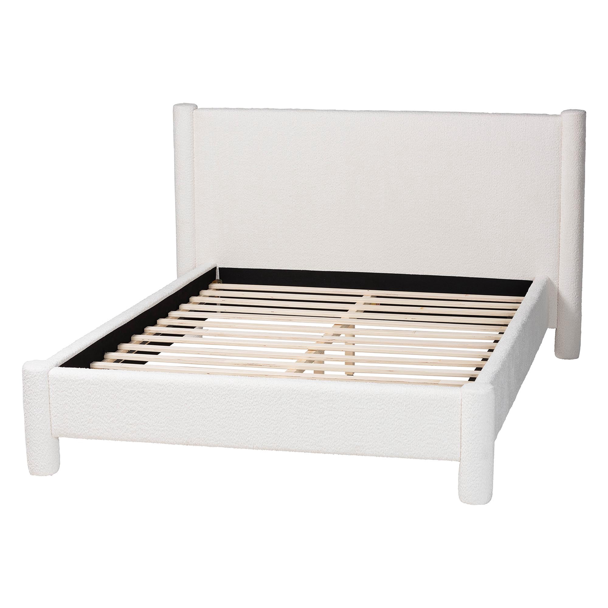 Baxton Studio Laria Modern Platform Bed, Queen, White