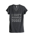 thumbnail image 1 of I Can't People Today Women's Fashion Relaxed V-Neck T-Shirt Tee Charcoal Grey Large, 1 of 3