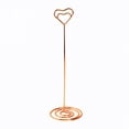 thumbnail image 3 of Titulares de números de mesa Soporte de boda de metal dorado Tarjeta de nombre Abrazadera de menú de imagen, Rosa dorado 20 piezas kenally  HA8822-02B, 3 of 6