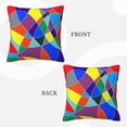 thumbnail image 3 of LNWH Decorative Pillow Covers, Stained Mosaic Glass Square Sofa Decorative Knit Pillow Case, 16"x16", 3 of 8