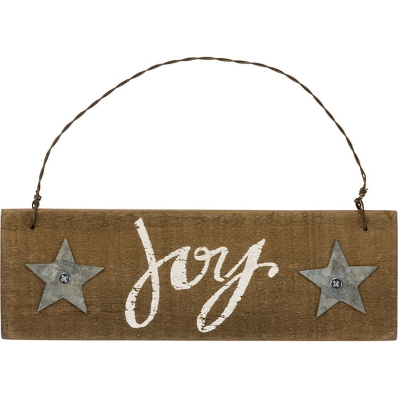 Primitives By Kathy Phil Chapman 6 inches x 2 inches Wood Sign Joy