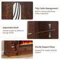 thumbnail image 4 of OKD TV Stand with Fireplace for 80 inch TVs, Farmhouse Entertainment Center with Storage, Reclaimed Barnwood, 4 of 6