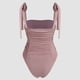 thumbnail image 2 of Traje de baño de una pieza para mujer, plisado, sexy, ajustado, que cubre el vientre, traje de baño conservador, 2 of 5