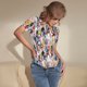 thumbnail image 3 of Balery Colourful Horses Body de cuello redondo de manga corta para mujer Tops de manga corta Tops básicos-Medium, 3 of 7