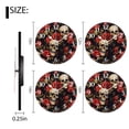 thumbnail image 2 of Modern Round Wall Clocks Non-Ticking Silent Clocks Battery Operated Quartz Clock Decorative for Bathroom,Office-Dark Background With Red Roses And Skulls(12inch), 2 of 4