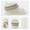 thumbnail image 4 of Carter's Child of Mine Infant Knit Slippers, Newborn Booties, White, 4 of 5