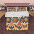 thumbnail image 1 of Juego de Cama Floral Rústico Retro, Funda Nórdica Vintage Verano, Boho Naranja Marrón, 1 of 6
