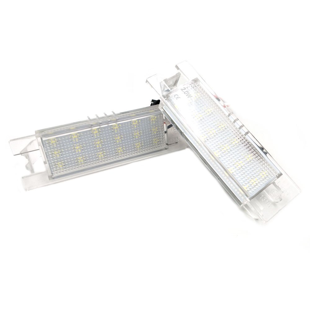 Nikauto 2Pcs 6000k 3528SMD License Plate Lights Lamps for Opel Zafira B Astra H Corsa D Insignia