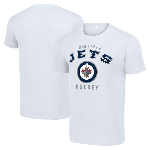 Men's Starter White Winnipeg Jets Logo T-Shirt