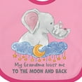 thumbnail image 4 of Inktastic My Grandma Loves Me to the Moon and Back Elephant Family Boys or Girls Baby Bib, 4 of 4