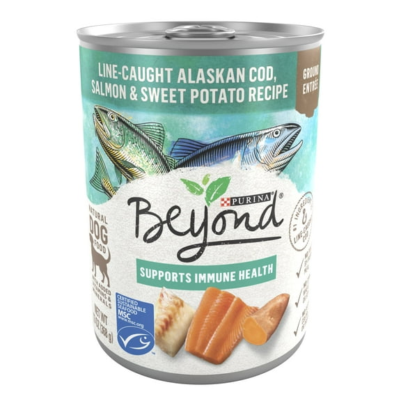 Purina Beyond Natural Wet Dog Food Grain Free Soft Alaskan Cod, Salmon & Potato, 13 oz Can